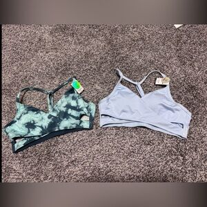 PINK Victoria's Secret Tie-Dye and Light Blue Sports Bras